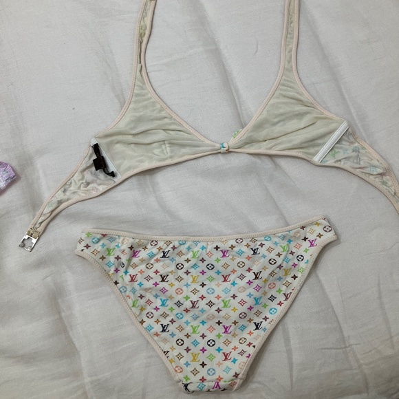 LOUIS VUITTON X Takashi Murakami Vintage LV Logo Monogram Multicolor Bikini Swim - Picture 8 of 13
